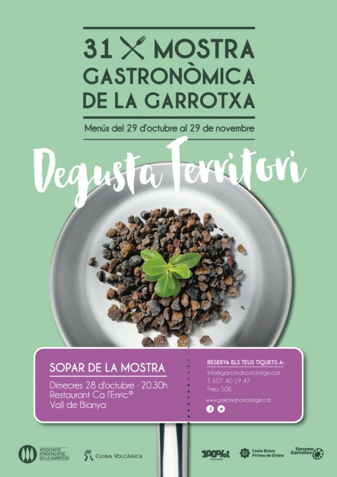 Minuta del Sopar de la Mostra Gastronòmica de la Garrotxa 